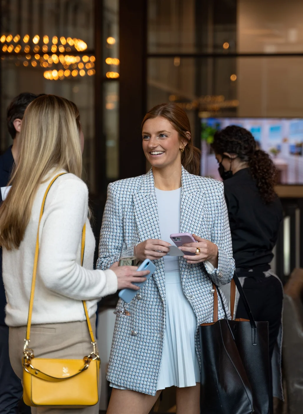 Members making connections at an Angel Squad gathering